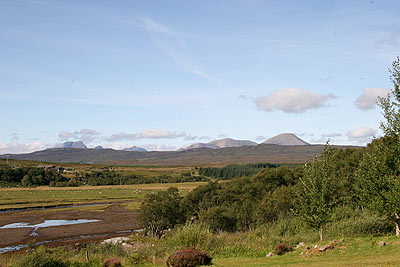 Spectacular views over to the Cuillin Hills