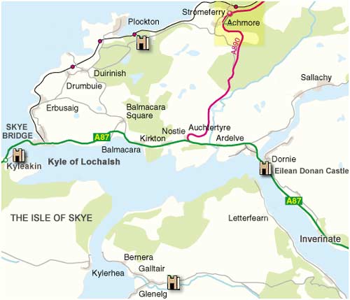 Map of Glenelg, Skye and Lochalsh