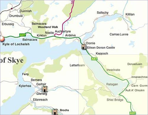 map of kintail